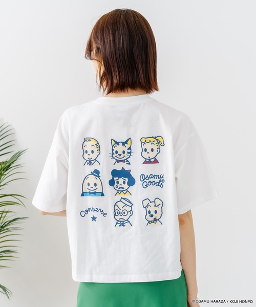 CONVERSE(コンバース)の「【CONVERSE/コンバース】【着るだけでコーディネートの主役に!】CONVERSE×OSAMUGOODS 天竺 バックプリントTシャツ キャラクター カジュアル レトロポップ ギフト(Tシャツ/カットソー・レディース・サックスブルー/ホワイト・LARGE/MEDIUM)」の13枚目の写真