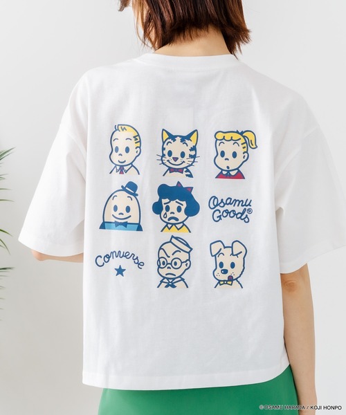 CONVERSE(コンバース)の「【CONVERSE/コンバース】【着るだけでコーディネートの主役に!】CONVERSE×OSAMUGOODS 天竺 バックプリントTシャツ キャラクター カジュアル レトロポップ ギフト(Tシャツ/カットソー・レディース・サックスブルー/ホワイト・LARGE/MEDIUM)」の14枚目の写真