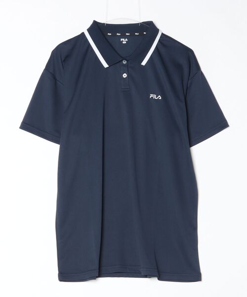 FILA（フィラ）の「フィラ FILA  ショートスリーブポロシャツ（ポロシャツ・レディース・ベージュ/ネイビー・S/M/L/XL）」の2枚目の写真