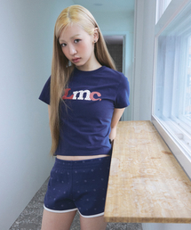 LMC( )��WM PATCHWORK LOGO CROPPED TEE navy(T�V���c/�J�b�g�\�[)