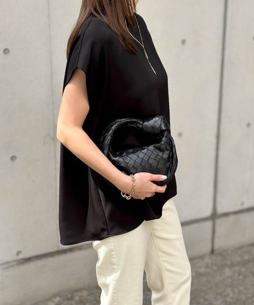 Emma Taylor（エマテイラー）の「ドライタッチモックネックブラウス（シャツ/ブラウス・レディース・チャコールグレー/ブラック/ベージュ・FREE）」の13枚目の写真