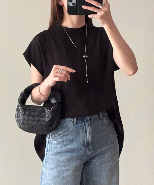 Emma Taylor（エマテイラー）の「ドライタッチモックネックブラウス（シャツ/ブラウス・レディース・チャコールグレー/ブラック/ベージュ・FREE）」の6枚目の写真