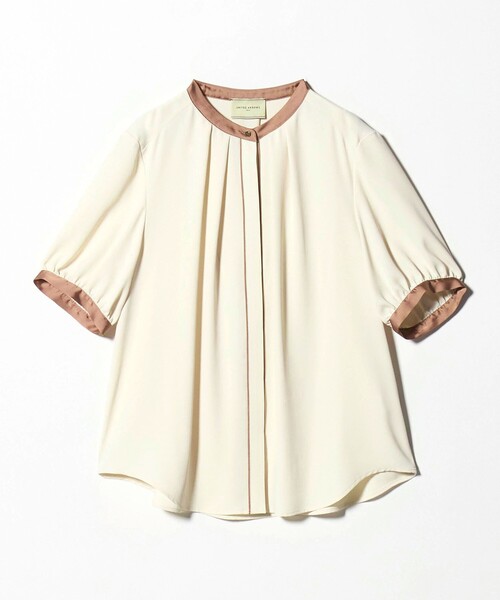 UNITED ARROWS(ユナイテッドアローズ)の「バイカラーパイピング ショートスリーブ ブラウス(シャツ/ブラウス・レディース・その他7/オフホワイト/ナチュラル/ダークグレー/ダークブラウン/その他1・FREE)」の18枚目の写真