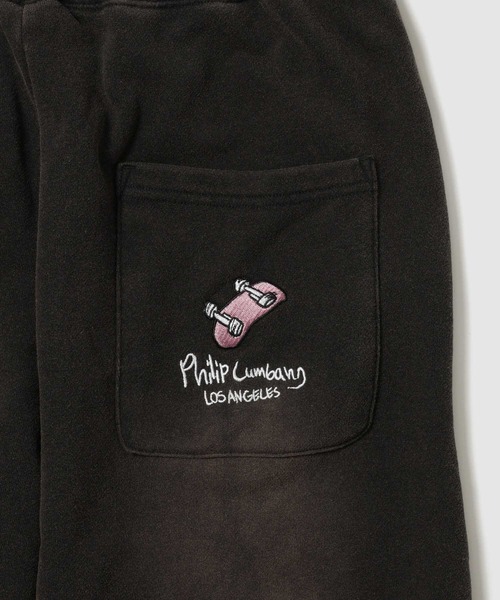 Mac-House(マックハウス)の「PhilipLumbang ヴィンテージ加工ダブルニースウェットハーフパンツ(スウェットパンツ・メンズ・杢グレー/ブラック・M/L/XL)」の9枚目の写真