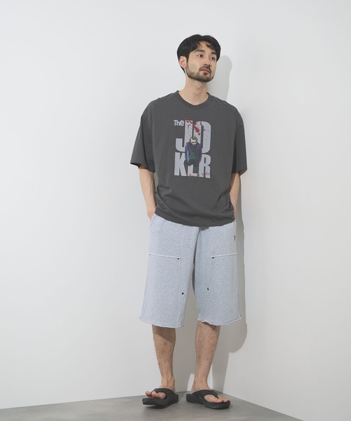 Mac-House(マックハウス)の「PhilipLumbang ヴィンテージ加工ダブルニースウェットハーフパンツ(スウェットパンツ・メンズ・杢グレー/ブラック・M/L/XL)」の16枚目の写真