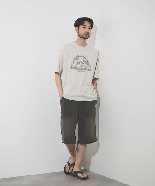 Mac-House(マックハウス)の「PhilipLumbang ヴィンテージ加工ダブルニースウェットハーフパンツ(スウェットパンツ・メンズ・杢グレー/ブラック・M/L/XL)」の19枚目の写真
