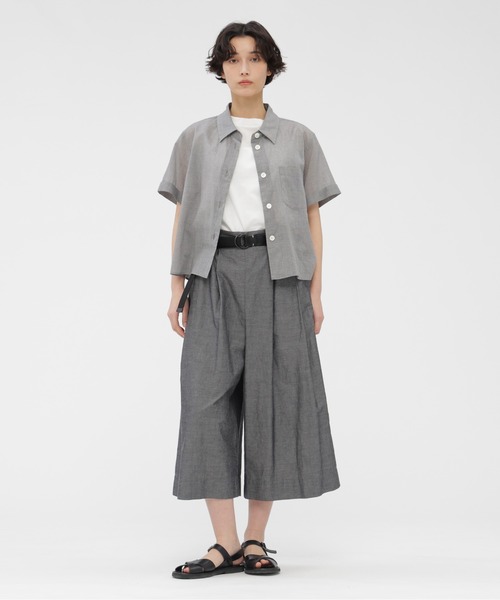 MARGARET HOWELL(マーガレットハウエル)の「SOFT COTTON CHECK(シャツ/ブラウス・レディース・ホワイト×ブラック/ブラック×ホワイト・2/1)」の8枚目の写真