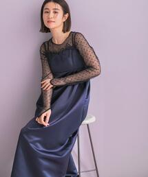 URBAN RESEARCH ROSSO WOMEN | ANDRESD　RIBBONS DRESS×SHEER TOPS(ドレス)