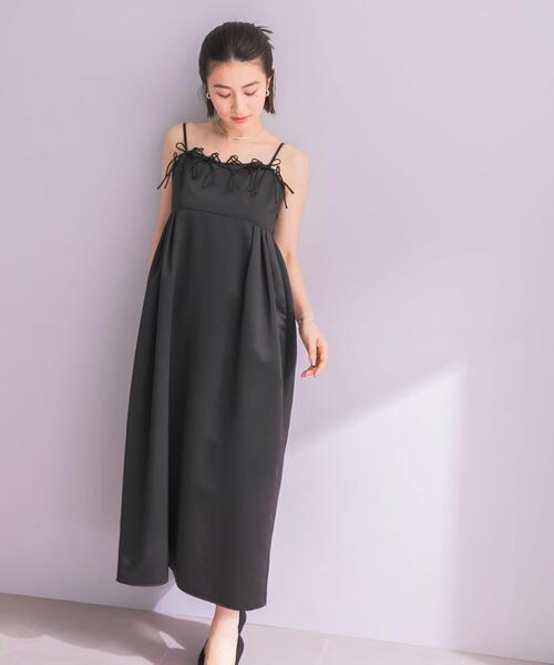 URBAN RESEARCH ROSSO WOMEN(アーバンリサーチ ロッソ)の「ANDRESD RIBBONS DRESS×SHEER TOPS(ドレス・レディース・ブラック/ネイビー・MEDIUM)」の18枚目の写真