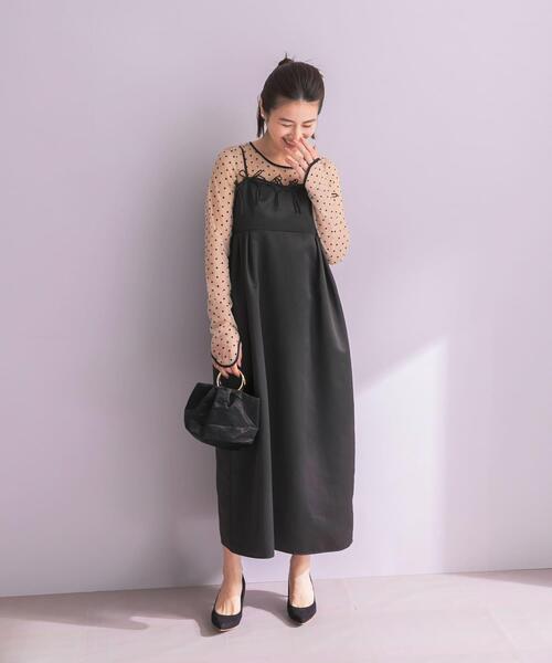 URBAN RESEARCH ROSSO WOMEN(アーバンリサーチ ロッソ)の「ANDRESD RIBBONS DRESS×SHEER TOPS(ドレス・レディース・ブラック/ネイビー・MEDIUM)」の22枚目の写真