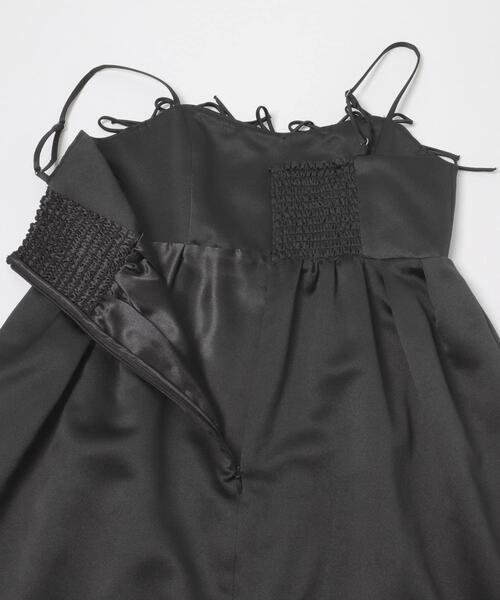 URBAN RESEARCH ROSSO WOMEN(アーバンリサーチ ロッソ)の「ANDRESD RIBBONS DRESS×SHEER TOPS(ドレス・レディース・ブラック/ネイビー・MEDIUM)」の3枚目の写真