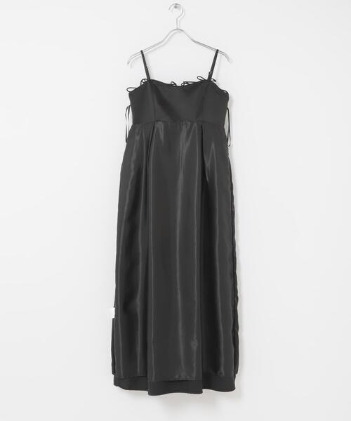 URBAN RESEARCH ROSSO WOMEN(アーバンリサーチ ロッソ)の「ANDRESD RIBBONS DRESS×SHEER TOPS(ドレス・レディース・ブラック/ネイビー・MEDIUM)」の4枚目の写真