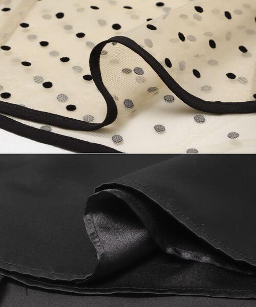 URBAN RESEARCH ROSSO WOMEN(アーバンリサーチ ロッソ)の「ANDRESD RIBBONS DRESS×SHEER TOPS(ドレス・レディース・ブラック/ネイビー・MEDIUM)」の5枚目の写真