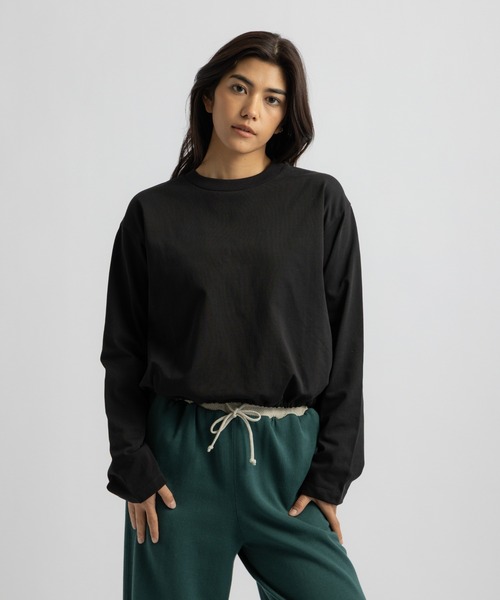 Saturdays NYC(サタデーズ ニューヨークシティ )の「Arisa LS Top(Tシャツ/カットソー・レディース・ブラック/ホワイト/ブラウン・L/M/S)」の1枚目の写真