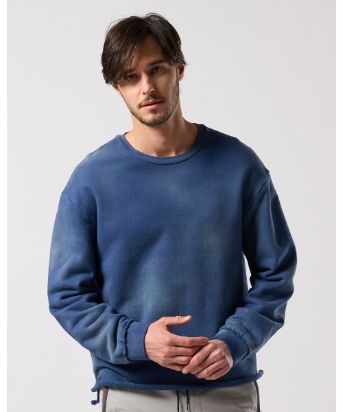 wjk(ダヴルジェイケイ)の「fade cut-off sweatshirt(スウェット・メンズ・ブラック/ネイビー/ベージュ・X-LARGE/LARGE/MEDIUM/SMALL)」の3枚目の写真
