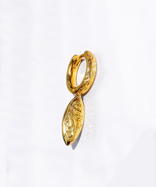 IRIEBEACH(アイリービーチ)の「Surfboard hoop pierce/【ハワイアンジュエリー】【サージカルステンレス】【金属アレルギー対応】【IRIEBEACH / アイリービーチ】つけっぱなしOK(ピアス(片耳用)・レディース・シルバー/ピンク/ゴールド・FREE)」の4枚目の写真