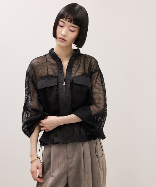aya アダムエロペ ドット ブラウス 黒 新品タグ付き Adam et Rope' - aya様専用 アダムエロペ ドット ブラウス 黒 新品タグ