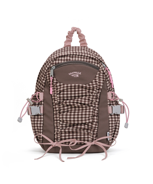 VANWALK（バンウォーク）の「April Backpack [Check Brown]（バックパック/リュック・レディース・ライトブラウン・FREE）」の7枚目の写真