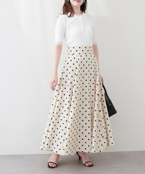natural couture(ナチュラルクチュール)の「ラメシアーポロニット(ニット/セーター・レディース・ミント/ラベンダー/グレー/オフホワイト/ブラック/グレイッシュベージュ・FREE)」の10枚目の写真