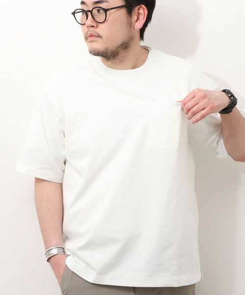 NOLLEY'S LIGHT（ノーリーズライト）の「《吸水速乾》PERFECTEX杢調ドライ　クルーネック　Tシャツ（Tシャツ/カットソー・メンズ・ホワイト/ライトグレー/チャコールグレー・M/L）」の2枚目の写真