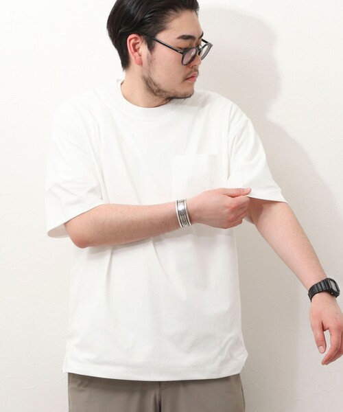 NOLLEY'S LIGHT（ノーリーズライト）の「《吸水速乾》PERFECTEX杢調ドライ　クルーネック　Tシャツ（Tシャツ/カットソー・メンズ・ホワイト/ライトグレー/チャコールグレー・M/L）」の9枚目の写真