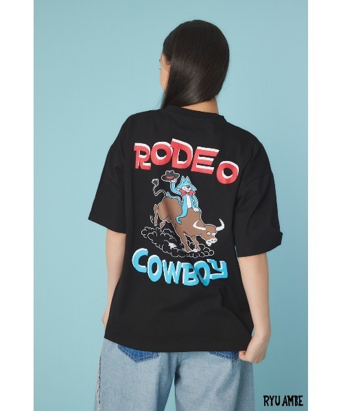 RODEO CROWNS WIDE BOWL(ロデオクラウンズワイドボウル)の「(ryu ambe)MOTIF刺繍Tシャツ(Tシャツ/カットソー・レディース・オフホワイト/ブルー/ブラック/カーキ・MEDIUM/LARGE)」の7枚目の写真