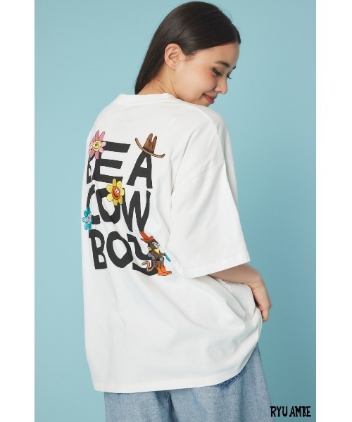 RODEO CROWNS WIDE BOWL(ロデオクラウンズワイドボウル)の「(ryu ambe)MOTIF刺繍Tシャツ(Tシャツ/カットソー・レディース・オフホワイト/ブルー/ブラック/カーキ・MEDIUM/LARGE)」の14枚目の写真