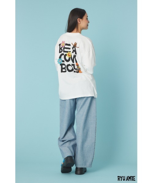 RODEO CROWNS WIDE BOWL(ロデオクラウンズワイドボウル)の「(ryu ambe)MOTIF刺繍Tシャツ(Tシャツ/カットソー・レディース・オフホワイト/ブルー/ブラック/カーキ・MEDIUM/LARGE)」の17枚目の写真