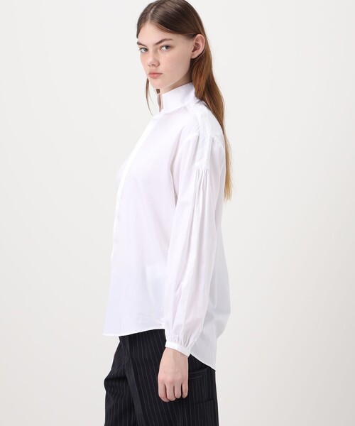 BOURRIENNE ParisX(ブリエンヌパリディス)の「BOURRIENNE POETESSE スタンドカラーシャツ(シャツ/ブラウス・レディース・ホワイト・36)」の4枚目の写真