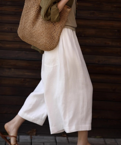 AMAJI（アマジ）の「闊腿九分スカートパンツ（その他パンツ・レディース・ネイビー/ホワイト・SMALL/MEDIUM/LARGE/X-LARGE）」の2枚目の写真