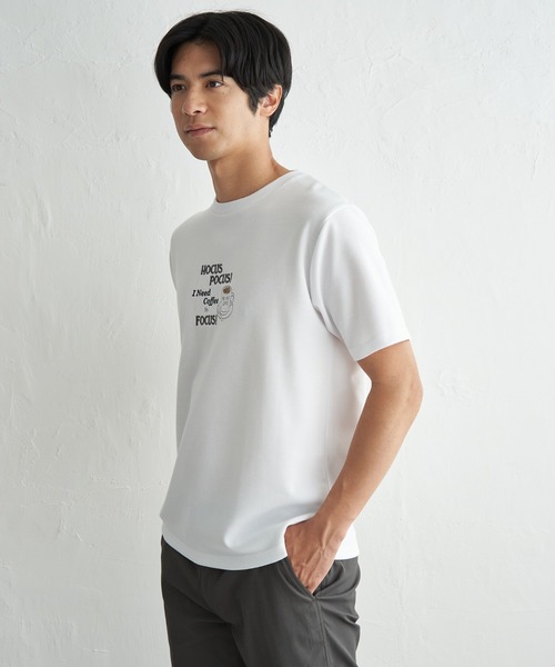 ikka（イッカ）の「【接触冷感】ポンチ刺繍Ｔシャツ（Tシャツ/カットソー・メンズ・グリーン/ホワイト/ネイビー・XL/L/M/S）」の4枚目の写真