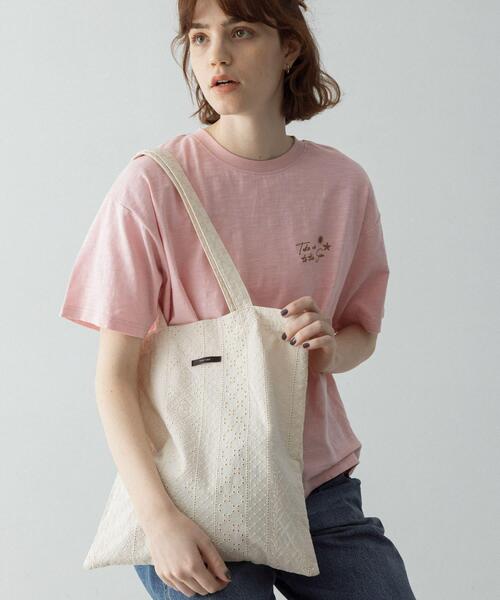 URBAN RESEARCH Sonny Label(アーバンリサーチサニーレーベル)の「コットンレーストートバッグ(トートバッグ・レディース・アイボリー/ブラック/ブルー・FREE)」の9枚目の写真