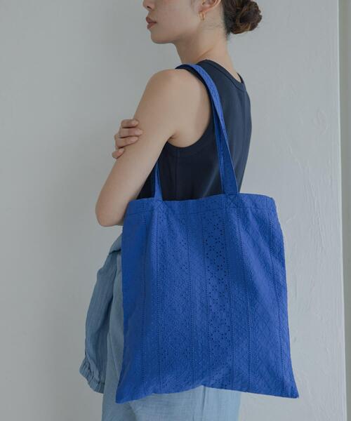 URBAN RESEARCH Sonny Label(アーバンリサーチサニーレーベル)の「コットンレーストートバッグ(トートバッグ・レディース・アイボリー/ブラック/ブルー・FREE)」の19枚目の写真