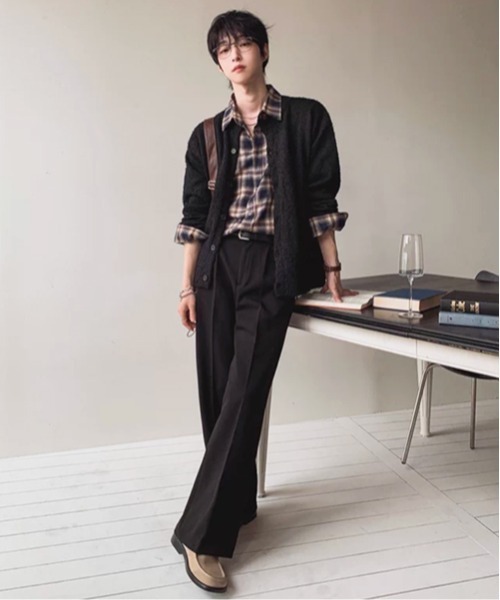 NOWLE(ノウル)の「【NOWLE】オンブレチェック ルーズフィット レギュラーカラー シャツ / TC素材(シャツ/ブラウス・メンズ・チェック・MEDIUM/LARGE/X-LARGE)」の19枚目の写真