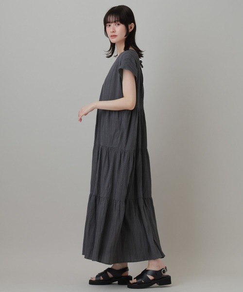 LAKOLE(ラコレ)の「楊柳ティアードフレンチスリーブワンピース / 658401(ワンピース・レディース・オレンジ/その他1/ライトベージュ/ブラック・FREE)」の15枚目の写真