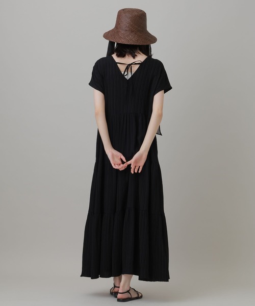 LAKOLE(ラコレ)の「楊柳ティアードフレンチスリーブワンピース / 658401(ワンピース・レディース・オレンジ/その他1/ライトベージュ/ブラック・FREE)」の22枚目の写真
