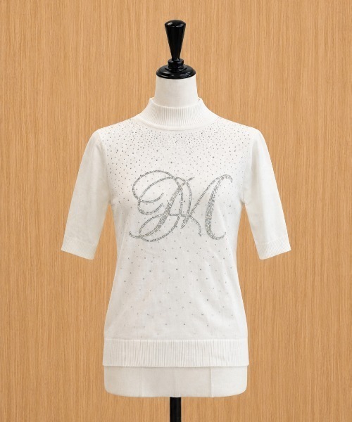 miune（ミューヌ）の「ラインストーンロゴTee（Tシャツ/カットソー・レディース・アイボリー/ブラック・FREE）」の8枚目の写真