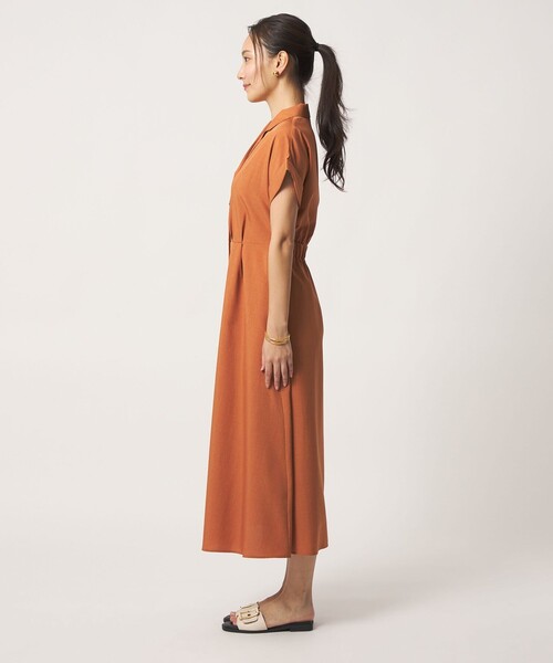 A DAY IN THE LIFE UNITED ARROWS(アデイインザライフユナイテッドアローズ)の「オープンカラー シャツワンピース ‐ウォッシャブル‐<A DAY IN THE LIFE>(ワンピース・レディース・ロイヤルブルー/オレンジ/ダークグレー/ブラック・FREE)」の8枚目の写真