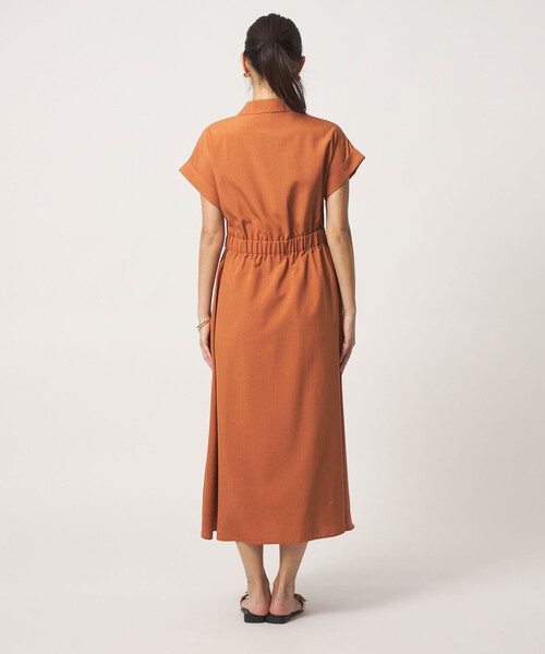 A DAY IN THE LIFE UNITED ARROWS(アデイインザライフユナイテッドアローズ)の「オープンカラー シャツワンピース ‐ウォッシャブル‐<A DAY IN THE LIFE>(ワンピース・レディース・ロイヤルブルー/オレンジ/ダークグレー/ブラック・FREE)」の9枚目の写真