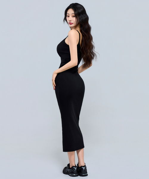 PHYSICAL GARMENTS（フィジカルガーメンツ）の「P5072 シンボルリブロングワンピース[ブラック]（ワンピース・レディース・ブラック・FREE）」の13枚目の写真