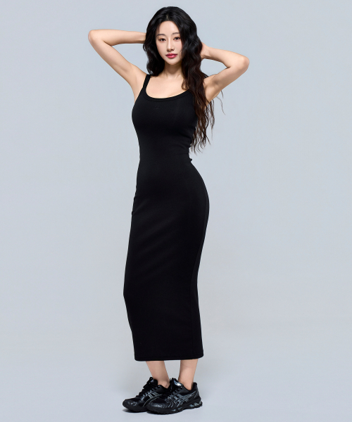 PHYSICAL GARMENTS（フィジカルガーメンツ）の「P5072 シンボルリブロングワンピース[ブラック]（ワンピース・レディース・ブラック・FREE）」の15枚目の写真