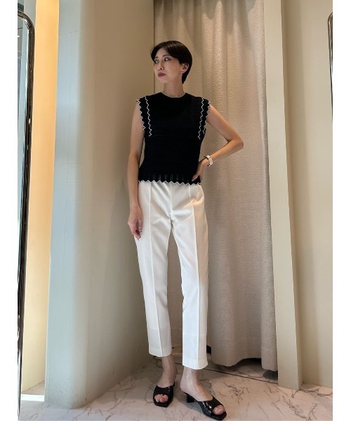 ESTNATION(エストネーション)の「ESTNATION / メッシュジャージーパンツ(その他パンツ・レディース・オフホワイト/ブラック・36/38)」の10枚目の写真