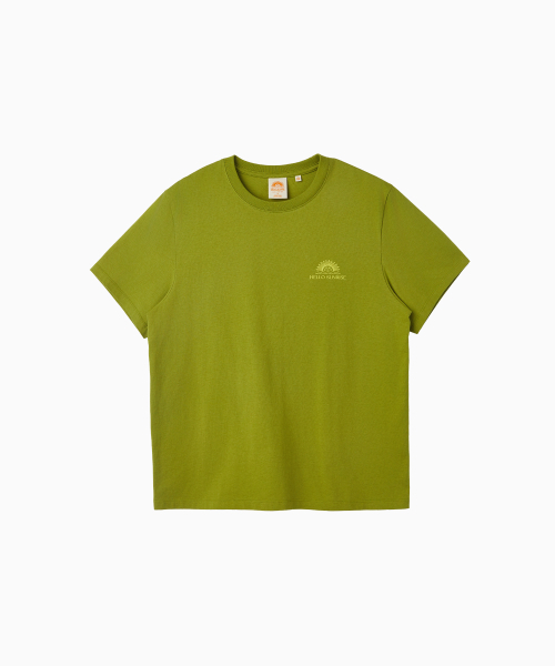 HELLO SUNRISE(ハローサンライズ)の「HS OG Logo Tee_Olive(Tシャツ/カットソー・レディース・オリーブ・LARGE/MEDIUM/X-LARGE/SMALL)」の2枚目の写真