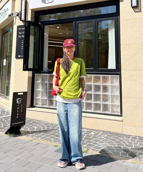 HELLO SUNRISE(ハローサンライズ)の「HS OG Logo Tee_Olive(Tシャツ/カットソー・レディース・オリーブ・LARGE/MEDIUM/X-LARGE/SMALL)」の5枚目の写真