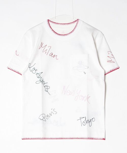 Vivienne Westwood MAN(ヴィヴィアンウエストウッドマン)の「Little Cities Star Embroideres RELAX T-SHIRT(Tシャツ/カットソー・メンズ・ブラック/ホワイト・36/38/40/M/L)」の2枚目の写真