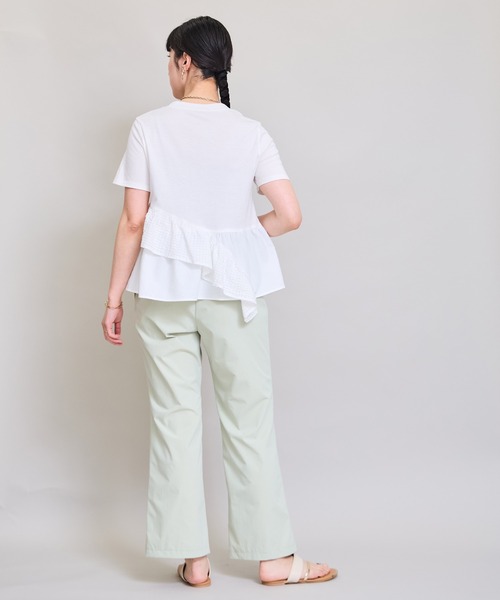 LHELBIE（レルビエ）の「アシメヘムペプラムトップス（Tシャツ/カットソー・レディース・ブラック/オフホワイト・M）」の15枚目の写真