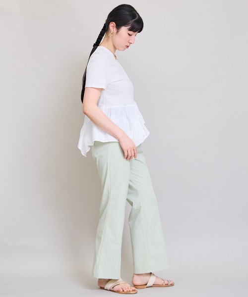 LHELBIE（レルビエ）の「アシメヘムペプラムトップス（Tシャツ/カットソー・レディース・ブラック/オフホワイト・M）」の20枚目の写真