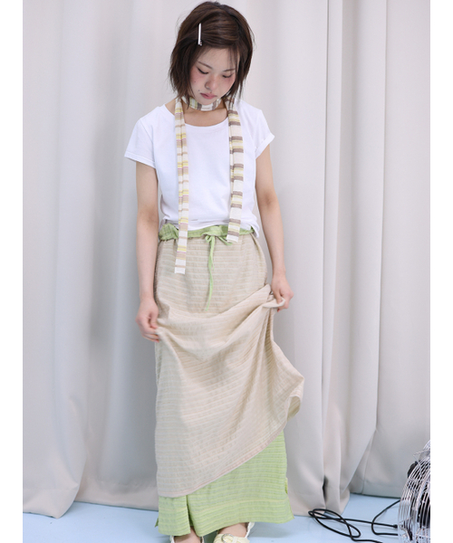 MUWM(ムウム)の「イランリバーシブルスカート Ylang Reversible Skirt (Olive)(スカート・レディース・オリーブ・OS)」の6枚目の写真