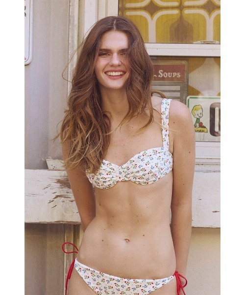 ALEXIA STAM(アリシアスタン)の「Bonnie/立体ビキニTOP(水着・レディース・ホワイト系その他/チェック・L/M/S)」の1枚目の写真