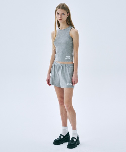 Mardi Mercredi(マルディメクルディ)の「BASIC TANK DOUBLE LABEL / ベーシック タンク ダブル ラベル(タンクトップ・レディース・ライトグリーン/アイボリー/ピンク/グレー・FREE)」の8枚目の写真